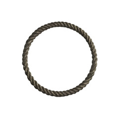 Circle rope frame on a Transparent Background