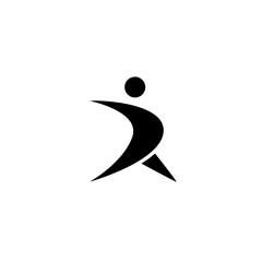 silhouette of a man running