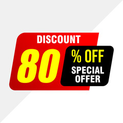 Editable Vector Design for 80% Special Offer Ads