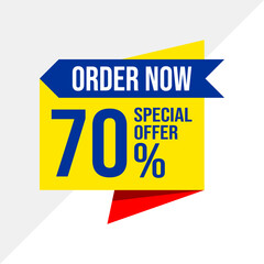 Elegant 70% Off Vector Template for Marketing Materials
