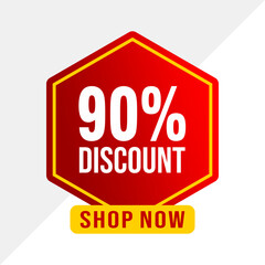Professional 90% Discount Graphic – Perfect for Branding
