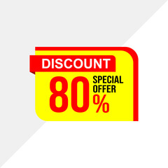 High-Impact 80% Discount Vector for Marketing Promotions