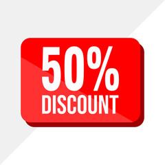 Set of sales discount promotions made of numbers. Vector Illustration of 50% percent discount for your unique sale poster, banner ads