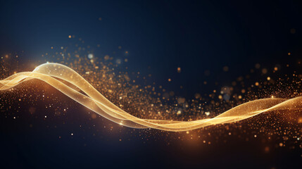 Abstract light three-dimensional luminous particles technology sense KV main visual background