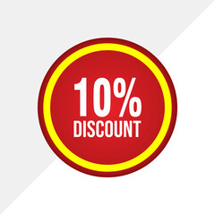 Set of sales discount promotions made of numbers. Vector Illustration of 10% percent diskonto for your unique sale poster.