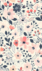 Seamless pattern of flower.