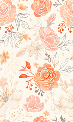 Seamless pattern of flower.