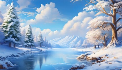 winter forest landscape