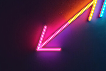 Abstract neon glowing geometric lines 3D rendering business background