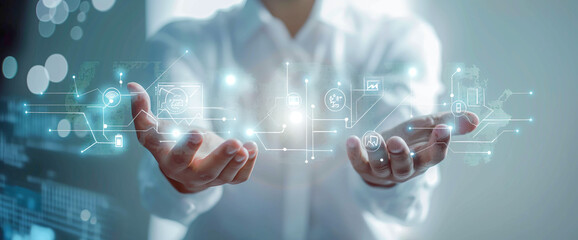 Interactive AI Design: Hands-On Demonstration of AI Tool on White Background