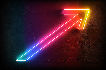 Abstract neon glowing geometric lines 3D rendering business background