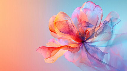 Fototapeta premium Colorful flower graphic poster PPT background, abstract flower computer wallpaper background