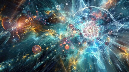 Obraz premium Swirling Starry Night in Vivid Colors