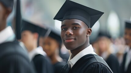 Fototapeta premium group of students in gown