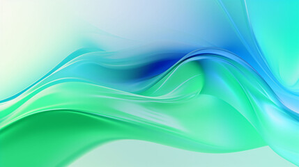 Fototapeta premium Stylish corrugated dynamic high-end green mixed color fluid gradient abstract background