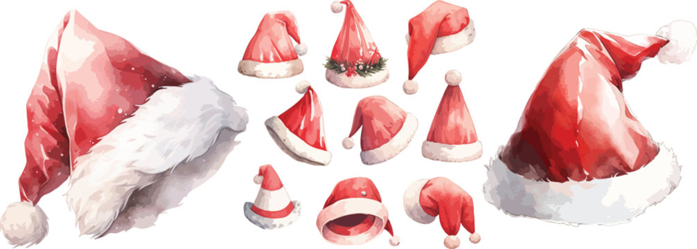 santa claus hat clipart vector for graphic resources	