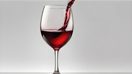 A glass of wine on a transparent background. png file.