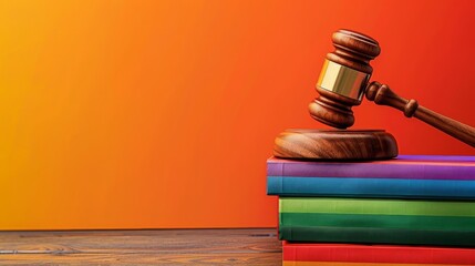 An LGBTQ legal support clinic providing free consultations, Professional, Warm tones, Illustration, Legal aid