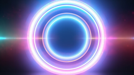 Three dimensional colorful round background, transparent gradient curved glass background 3D rendering