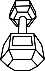 Dumbbell outline vector illustration