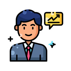 businessman cartoon icon vector illustration