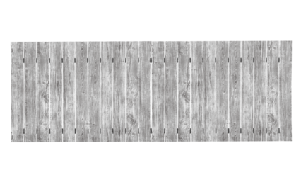 grey wooden fence isolated on transparent background.