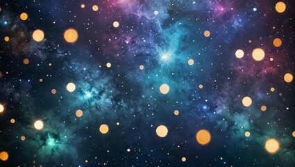 Abstract Galaxy With Glowing Stars