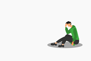 drunken juvenile delinquency flat design