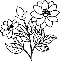 illustration of a flower isolated on white background eps 10