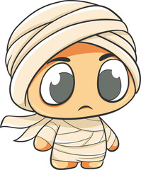 cute mummy halloween cartoon
