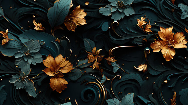 dark academia pattern wallpaper