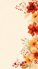 Naklejka premium Floral frame background
