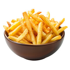 french fries fast food and junk food isolated on transparent background