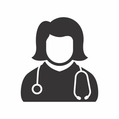 female doctor icon, female doctor symbol