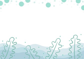 background with leaves and dots