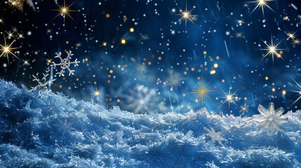 キラキラと輝く雪の結晶　Generative AI