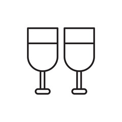 Wine icon design with white background stock illustration