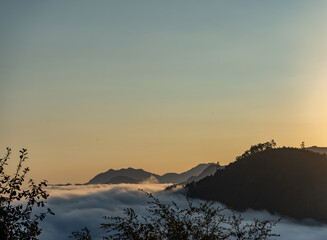 Hills among the clouds