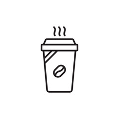 Coffee icon design with white background stock illustration
