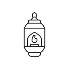 Lantern icon design with white background stock illustration