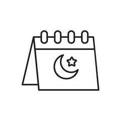 Calander icon design with white background stock illustration