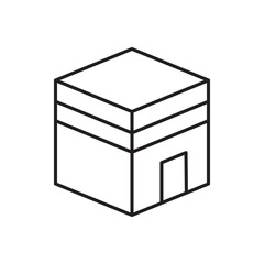 Kabba icon design with white background stock illustration