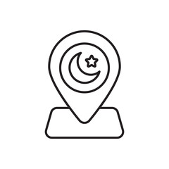 Pin icon design with white background stock illustration