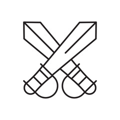 Sords icon design with white background stock illustration