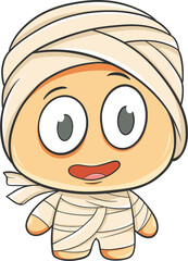 Obraz premium cute mummy halloween cartoon