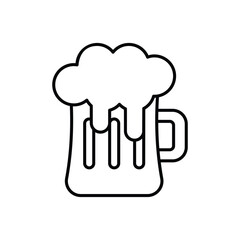 Beer icon design with white background stock illustration