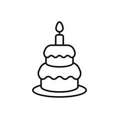 Cake icon design with white background stock illustration