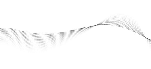 smooth flowing wave dots halftone lines dynamic blue purple pink gradient isolated on transparent background concept of technology, digital, communication, science, music vector illustration