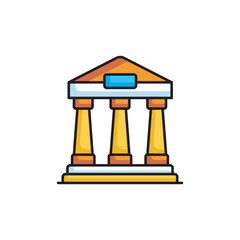 Monument icon design with white background stock illustration