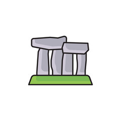 Stonehenge icon design with white background stock illustration